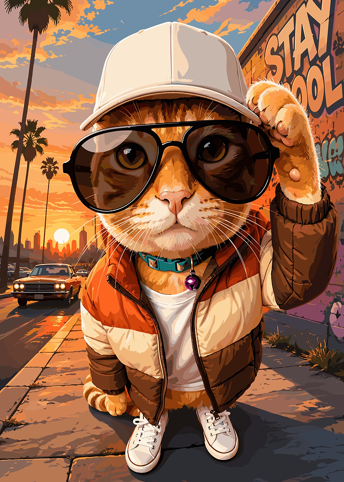 Cool Cat in Streetwear