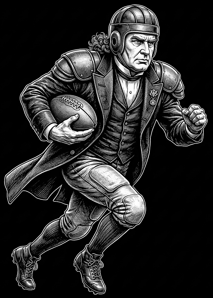 Abraham Lincoln Playing American Football