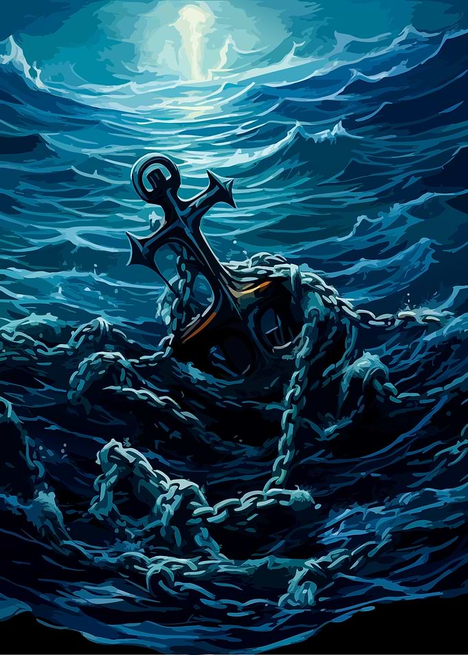 Anchor Sinking in Deep Blue Sea