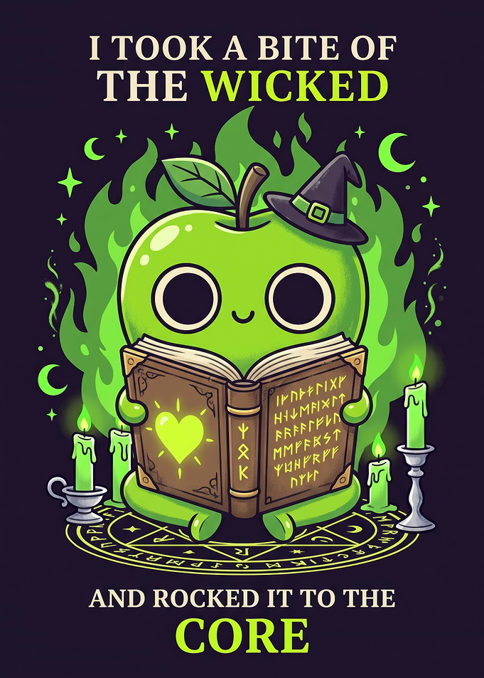 Wicked Apple Witch Reading Spellbook