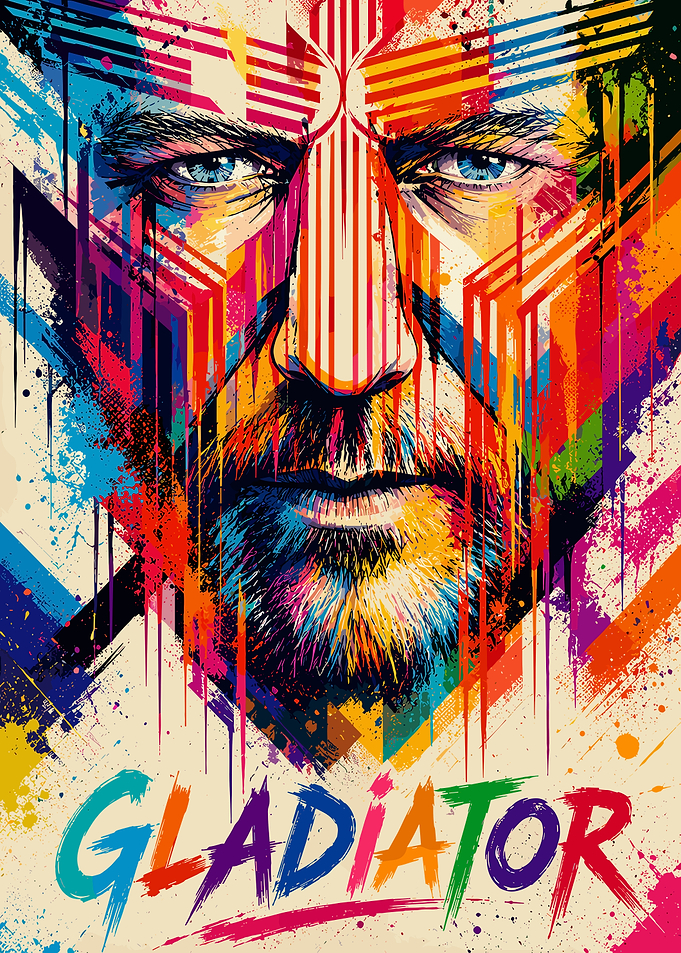 Gladiator Maximus Colorful Pop Art Portrait