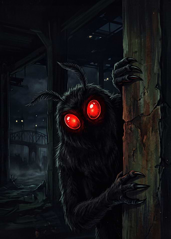Mothman Lurking in the Shadows