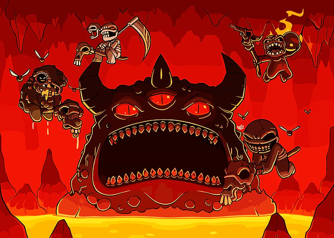 The Binding of Isaac Hell Scene