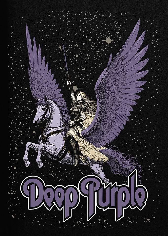Deep Purple Pegasus Warrior Graphic