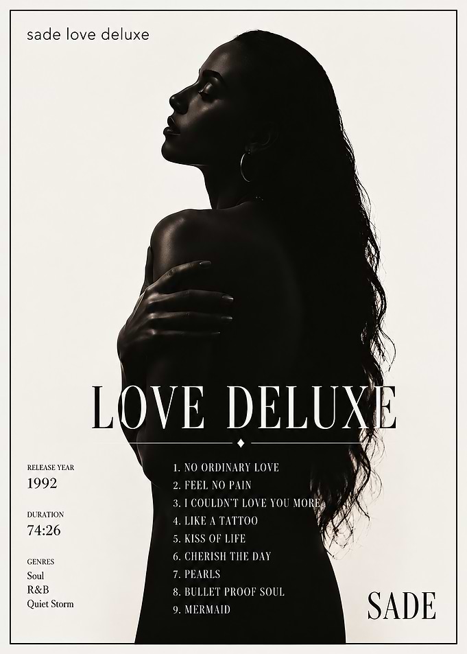 Sade Love Deluxe Album Poster