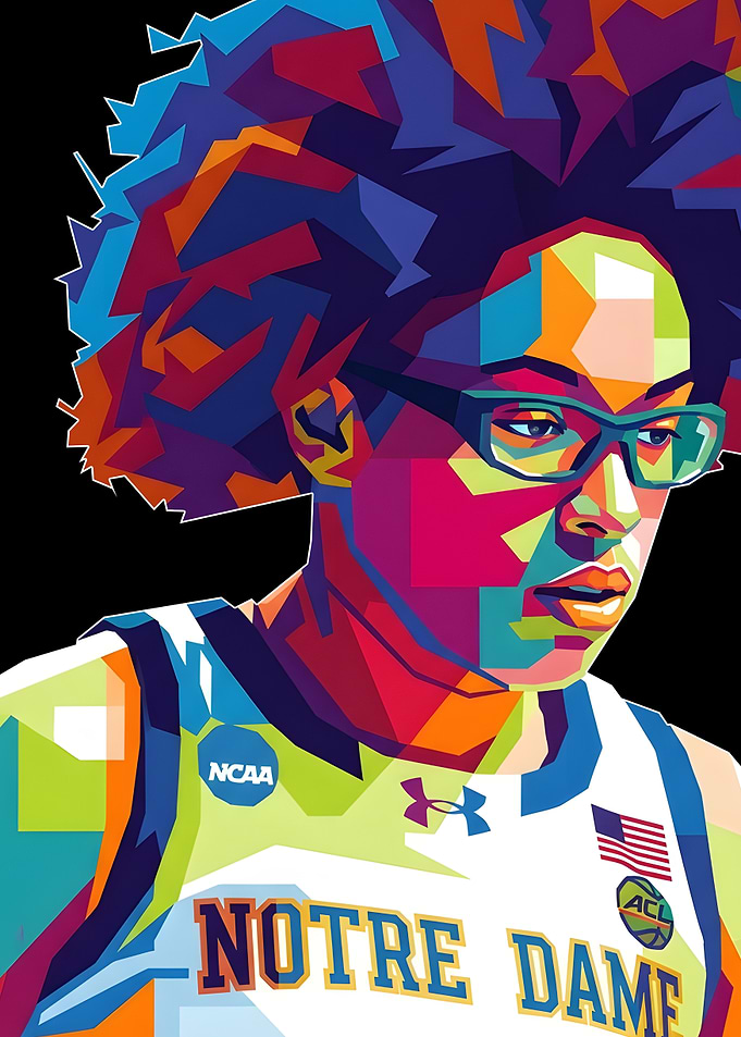 Olivia Miles Basketball Player Pop Art