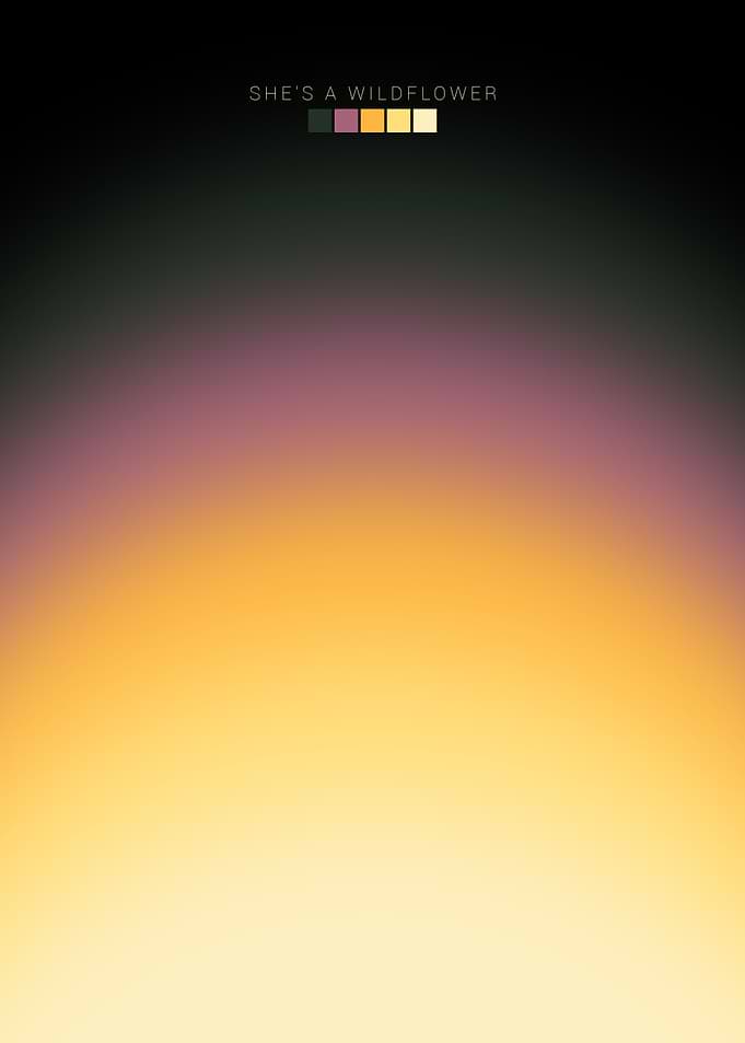 She's a Wildflower Gradient Poster