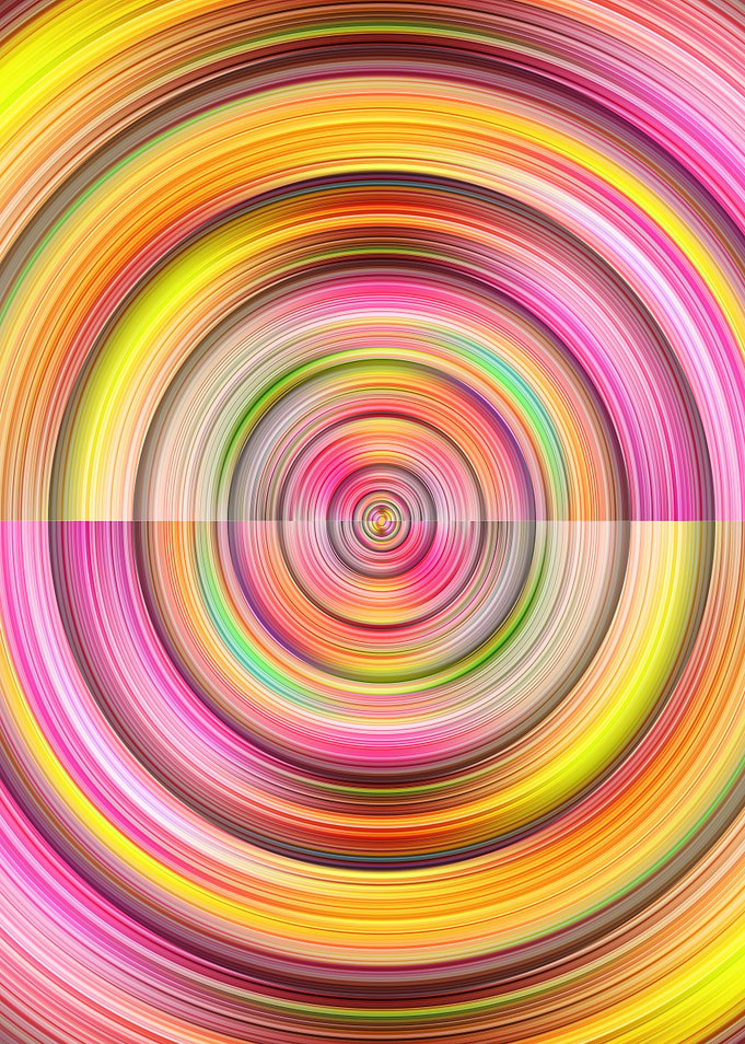 Vibrant Concentric Circular Abstract Pattern