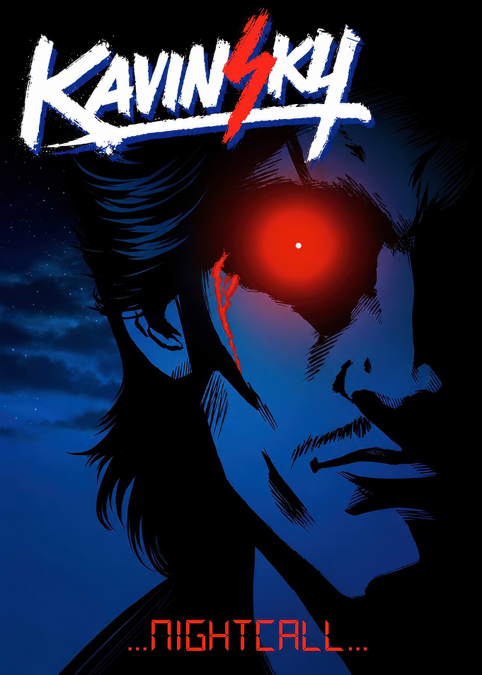 Kavinsky Nightcall Synthwave Poster