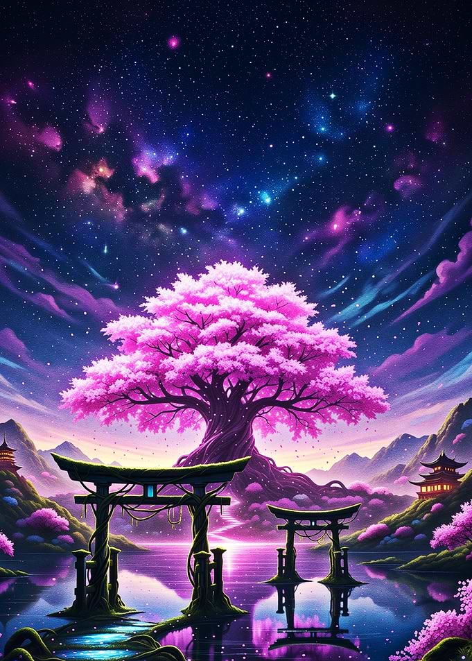 Celestial Cherry Blossom Torii