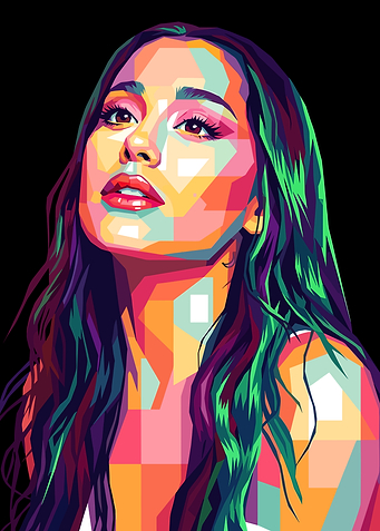 Ariana Grande Pop Art Portrait