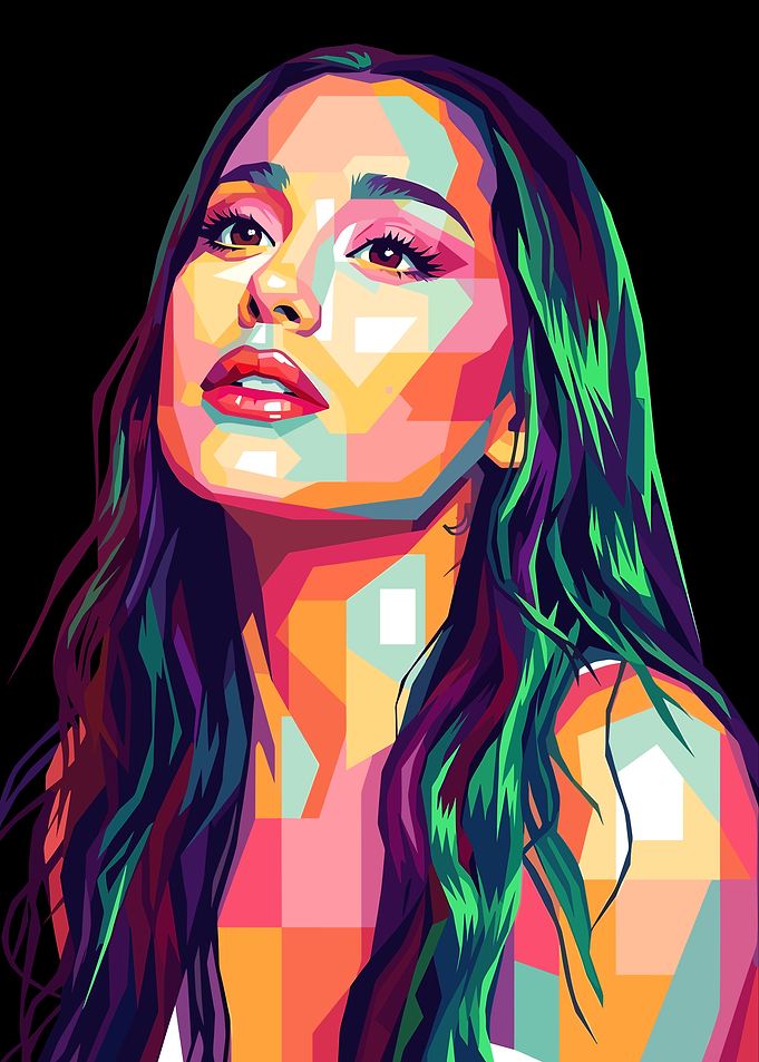 Ariana Grande Pop Art Portrait