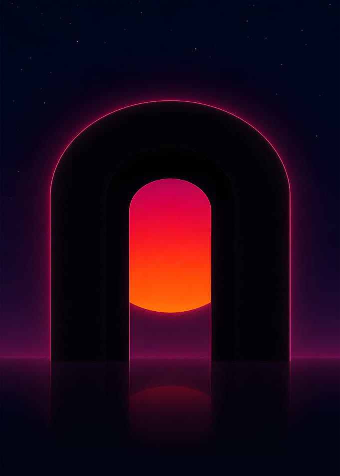 Neon Archway Portal