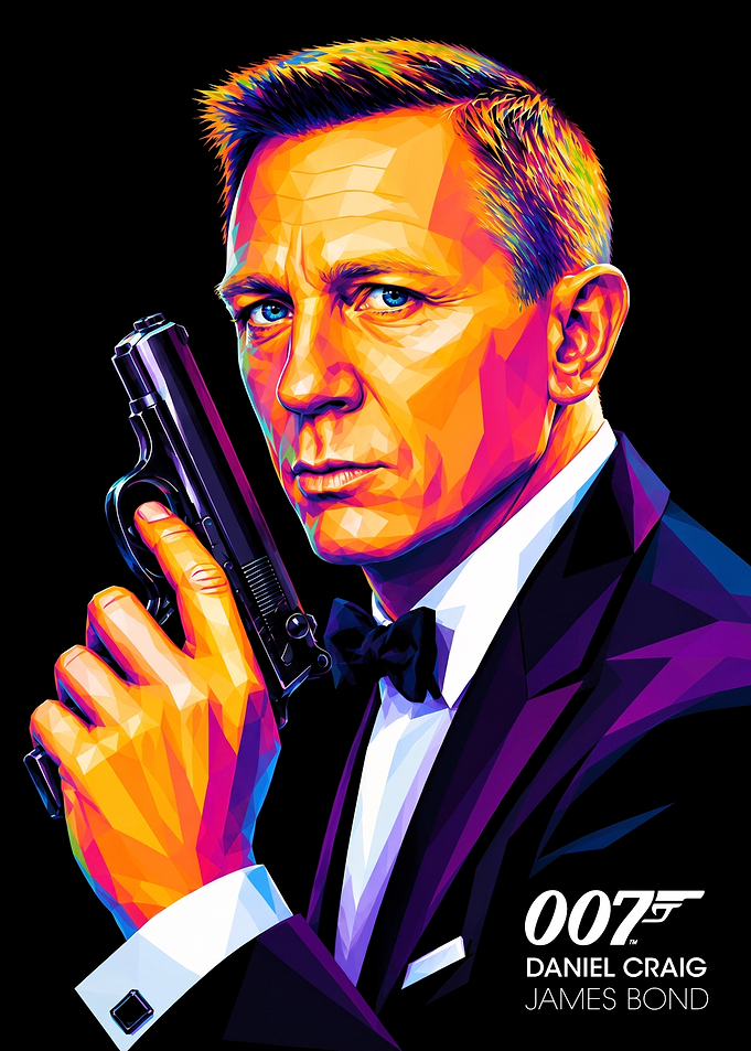 Daniel Craig James Bond Pop Art