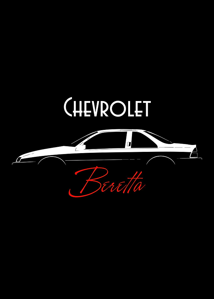 Chevrolet Beretta Minimalist Car Silhouette