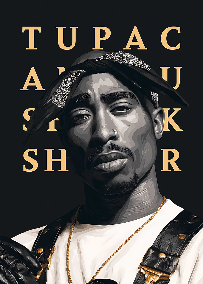 Tupac Shakur Digital Portrait