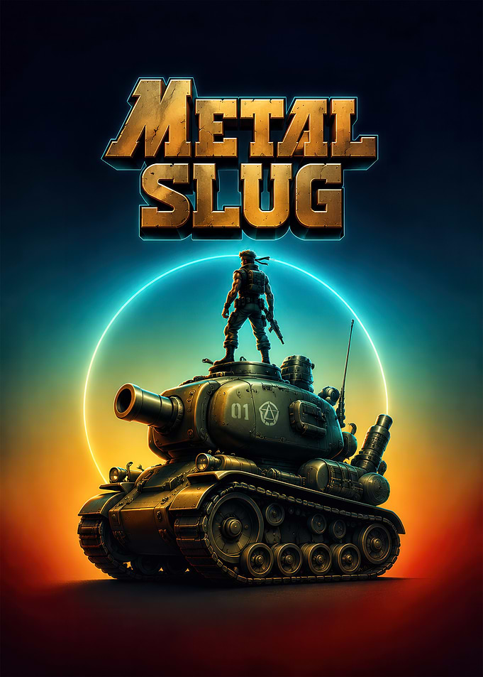 Metal Slug Tank and Soldier Poster