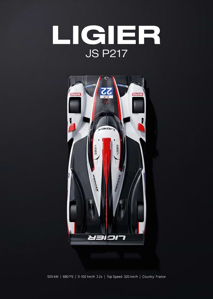 Ligier JS P217 Race Car Poster