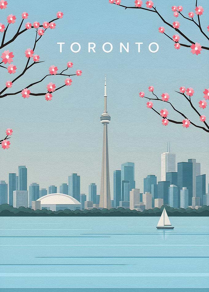 Toronto Skyline Travel Poster