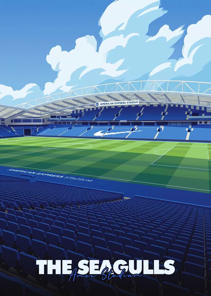 Brighton & Hove Albion Amex Stadium Poster