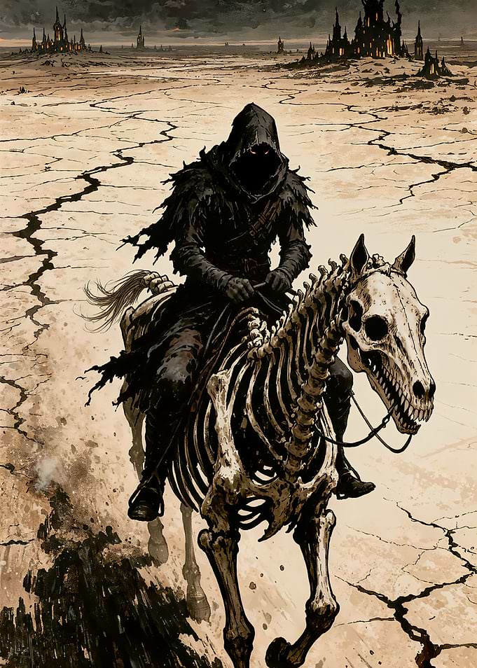 Dark Rider on Skeletal Horse