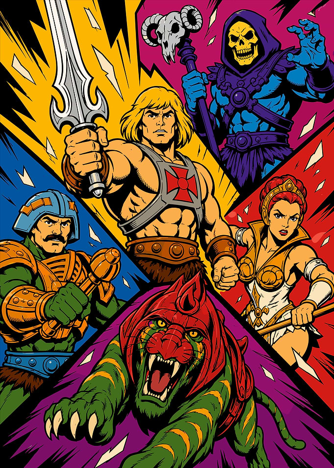 Masters of the Universe Character Collage