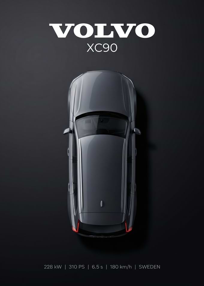 Volvo XC90 Top View Poster