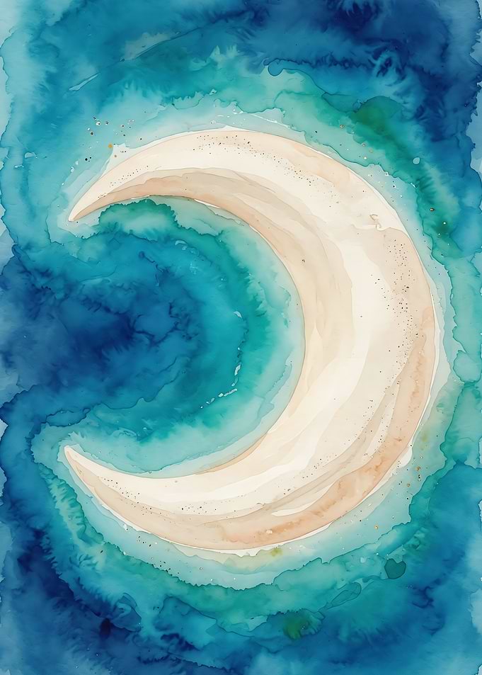 Overhead Crescent Sandbar in Turquoise Water