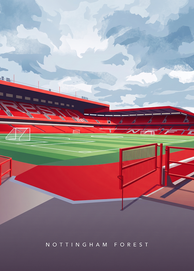Nottingham Forest City Ground Stadium Poster