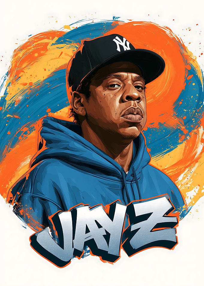 Jay-Z Graffiti Style Portrait