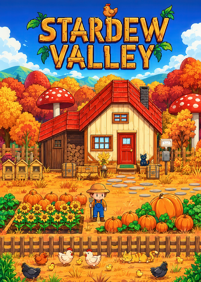 Stardew Valley Autumn Farm Scene