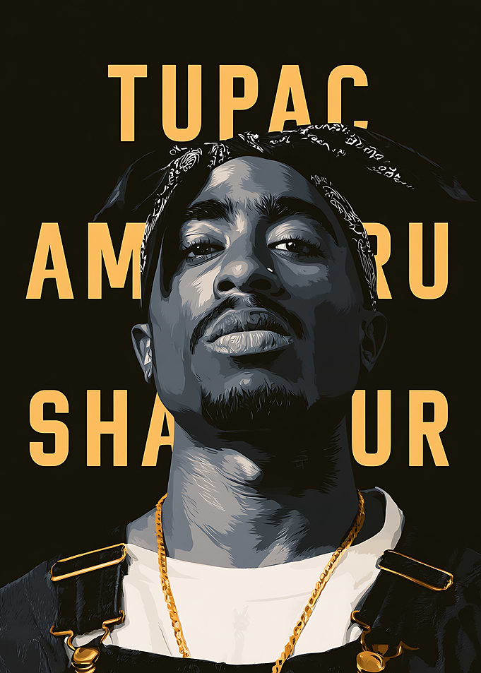Tupac Shakur Minimalist Portrait Poster