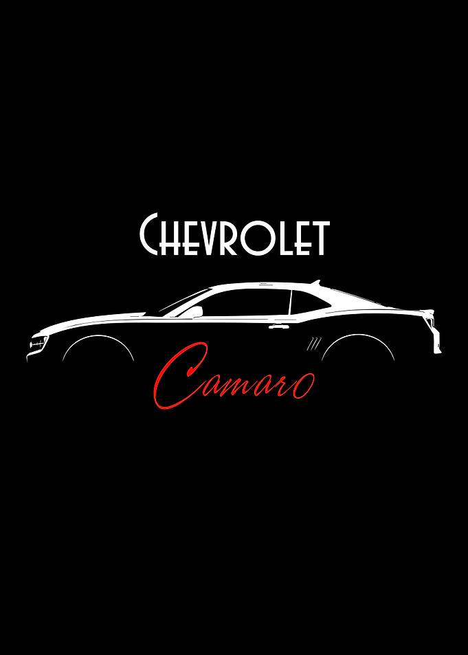 Chevrolet Camaro Minimalist Car Silhouette