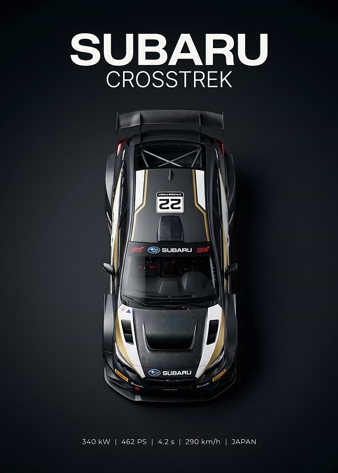 Subaru Crosstrek Rally Car Poster