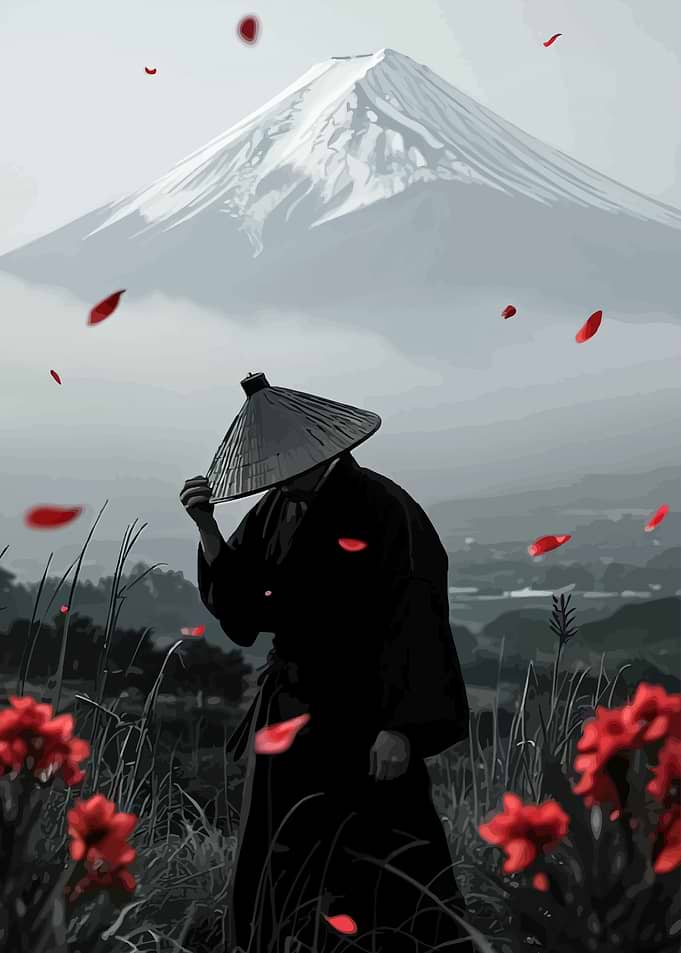 Samurai Before Mount Fuji