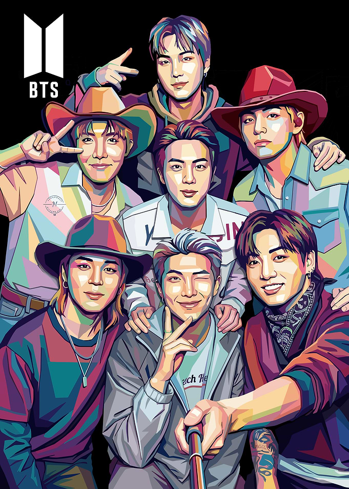 BTS Pop Art Group Portrait