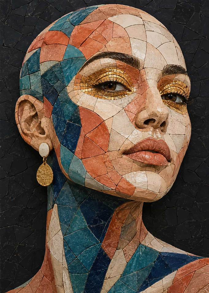 Mosaic Portrait of a Woman