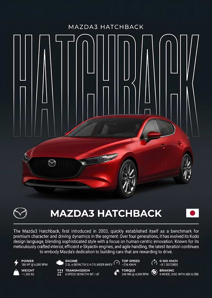 Mazda3 Hatchback Promotional Poster