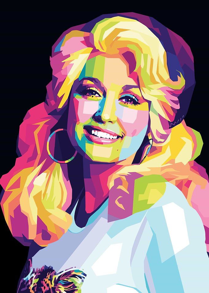 Dolly Parton WPAP Pop Art Portrait
