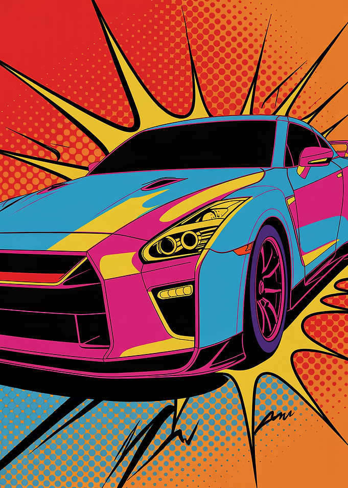 Pop Art Supercar Illustration