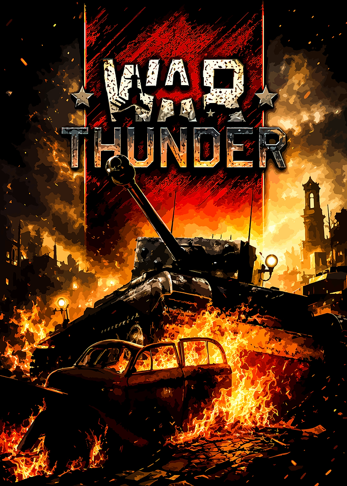 War Thunder Tank Battle Poster