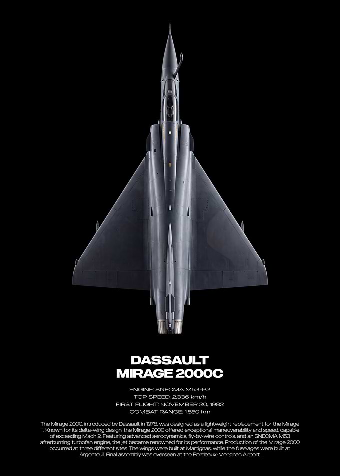 Dassault Mirage 2000C Technical Poster