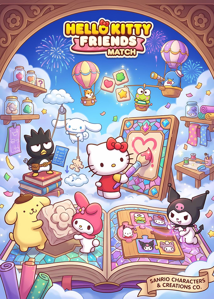 Hello Kitty Friends Match Game Art