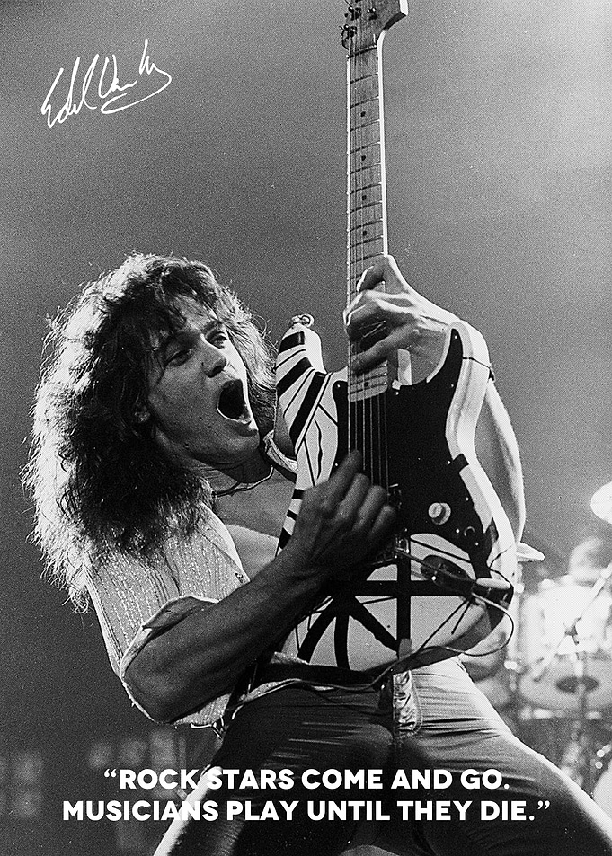 Eddie Van Halen Guitar Performance Poster