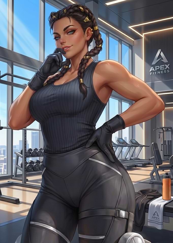 Loba from Apex Legends at Gym