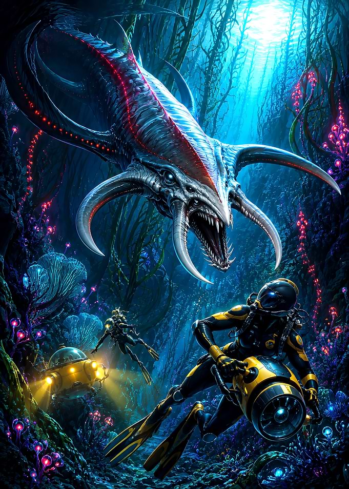 Subnautica Reaper Leviathan Encounter