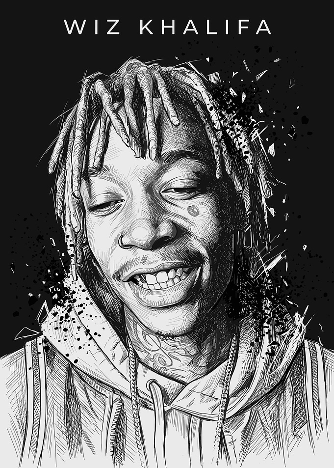 Wiz Khalifa Sketch Portrait