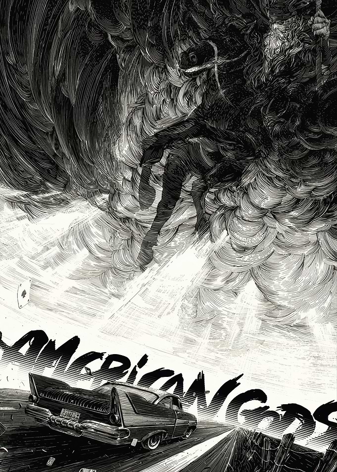 American Gods Book Cover Illustration