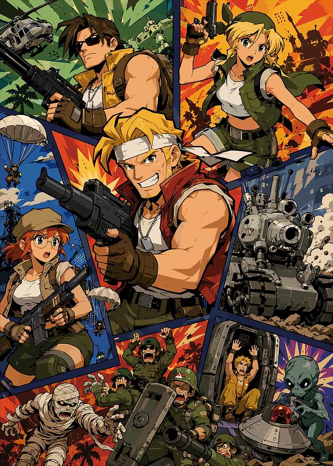 Metal Slug Pixel Art Collage