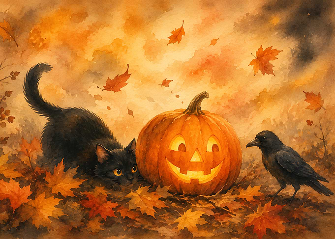 Autumnal cat game